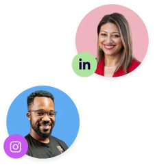 Image of flockity influencers with social icons